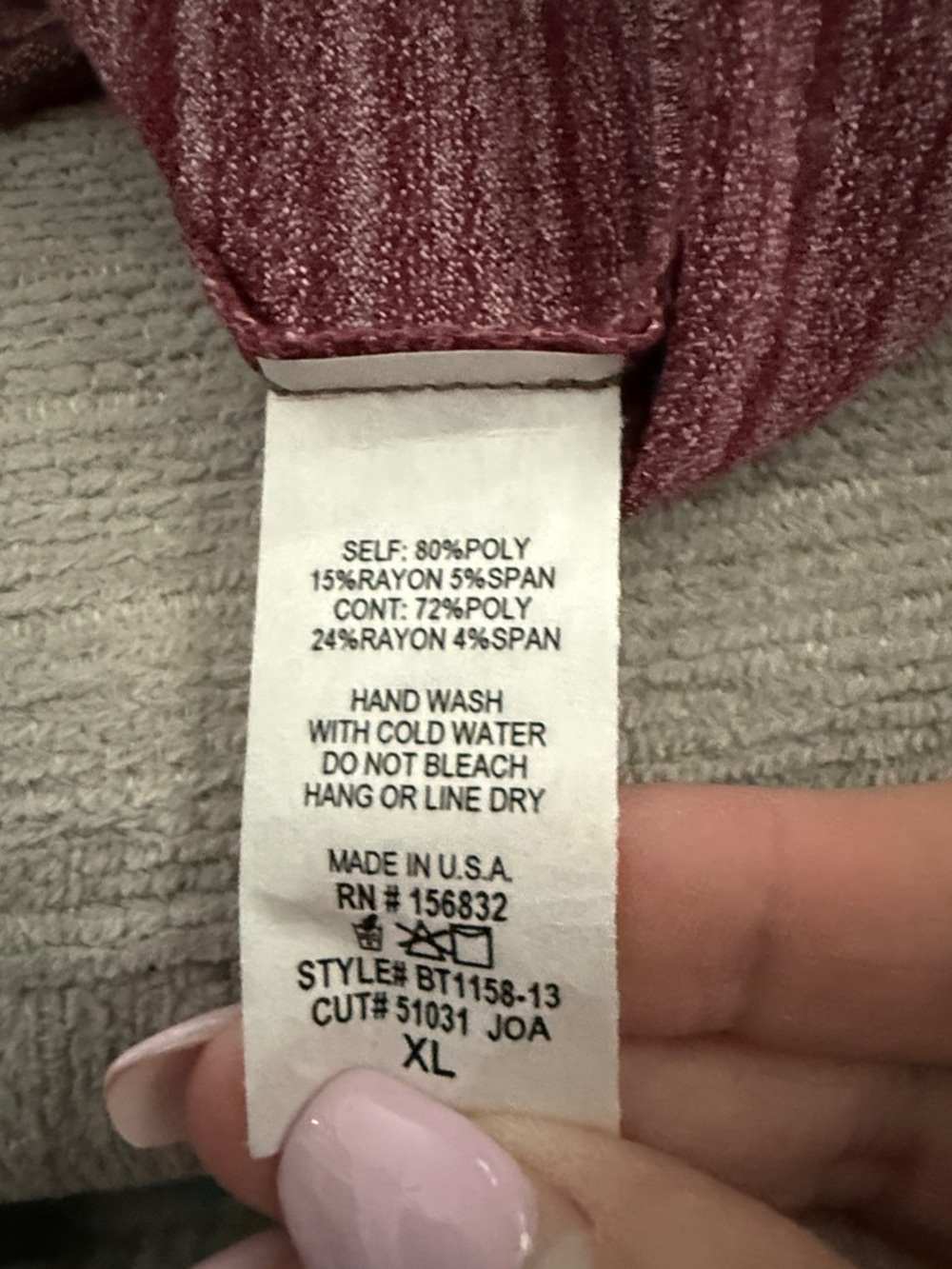 BiBi Mauve Star Print Raglan Tee with Camo Sleeves NWOT - Picture 3 of 3